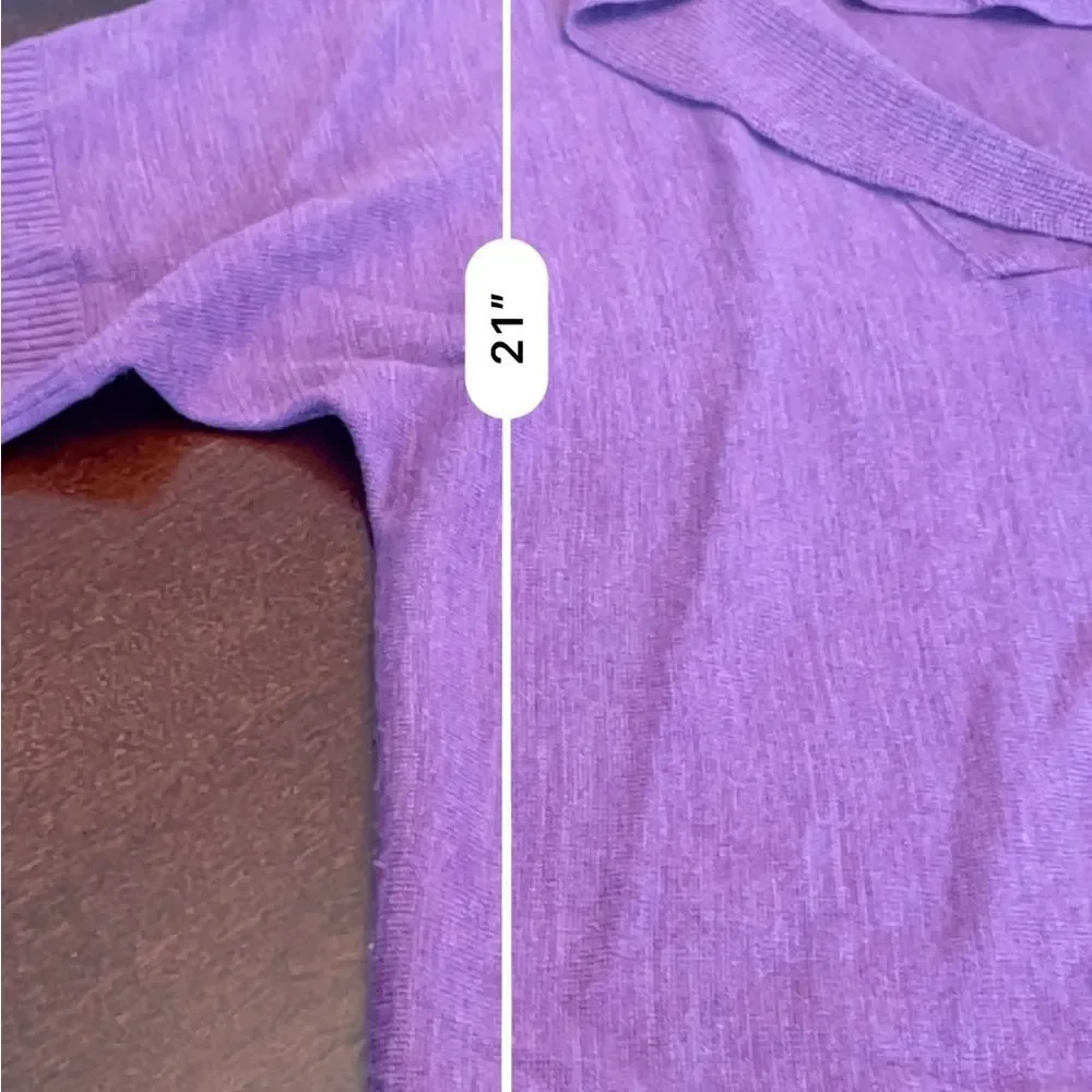 Coldwater Creek Sweater Womens Small / 8 Merino Wool Short Sleeve Shawl Collar